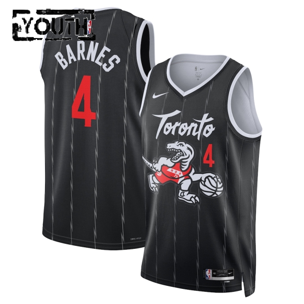 Toronto Raptors Trikot Scottie Barnes Nike 2025-26 City Edition Schwarz Swingman - Kinder Toronto Raptors Trikot Scottie Barnes Nike 2025-26 City Edition Schwarz Swingman - Kinder